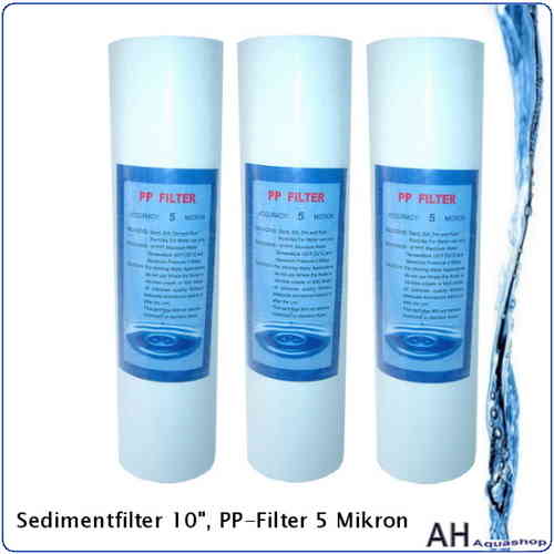 3x Sedimentfilter 5 Mikron (5µm) Ersatzfilter