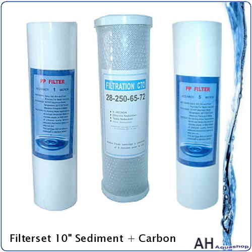 Sedimentfilter 1µm / 5µm + Carbon CTO 5µm Filterset