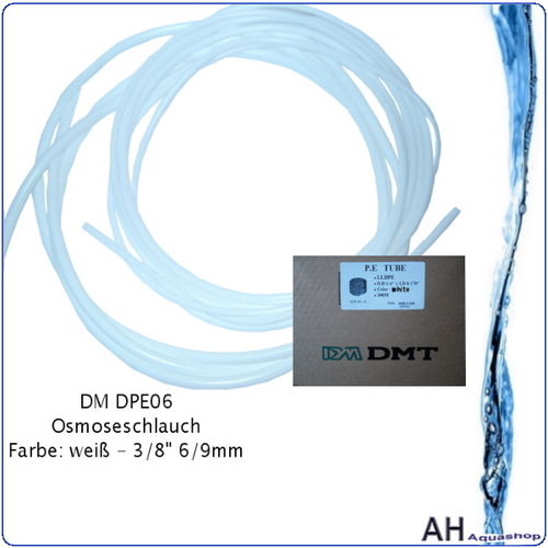 Osmoseschlauch DM DPE06  3/8" NSF51/61 - Farbe weiß, Grundpreis 1,80€/m