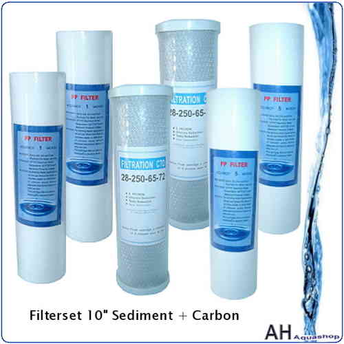 2x Sedimentfilter à 1µm / 5µm + 2x Carbon CTO 5µm (XL-Filter-Set)