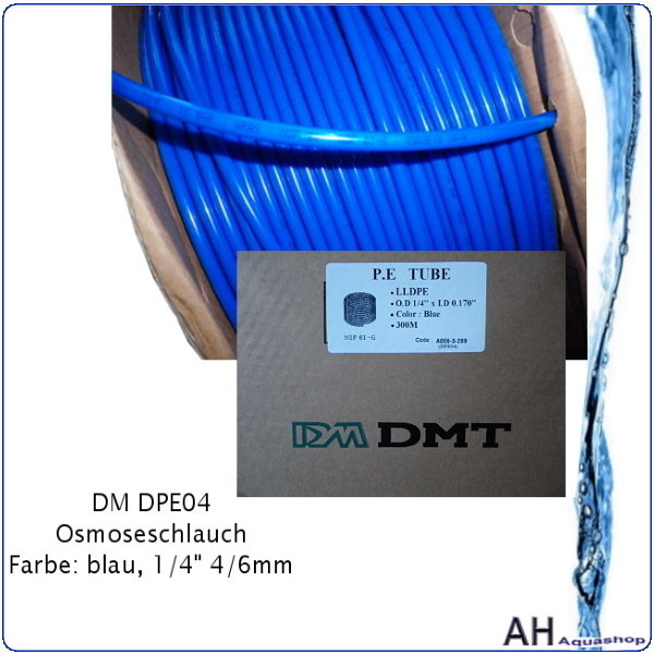 5 Meter Osmoseschlauch DM DPE 04 NSF51/61 Standard weiß 4/6mm 1/4" bis 15 Bar 