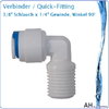Verbinder / Fitting 3/8" x 1/4" - Winkel 90°, Quick-Anschluss