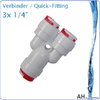 Verbinder / Y-Stück 3x 1/4" Quick-Anschluss