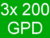 3x 200 GPD